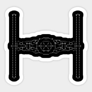 ASCII Art TIE Fighter Sticker